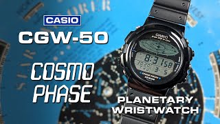 Casio Cosmo Phase CGW-50 | A vintage, retro, planetary wristwatch! by Watching Casio 25,953 views 4 years ago 7 minutes, 48 seconds