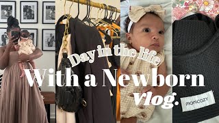 Day in the Life with a Newborn | Combo feeding + Newborn must have items + Help me find an outfit !