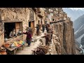 Remote Nepal mountains Village Life || cooking and eating organic food 
