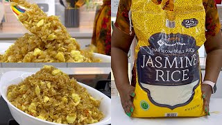 HOW TO COOK JASMINE RICE THE EASIEST WAY | EGG STIR FRIED RICE | DIARYOFAKITCHENLOVER #recipes