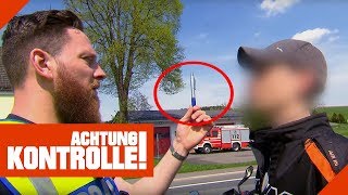 Verdacht auf D*ogenkonsum: Motorradfahrer verweigert Drogentest 1/2 | Achtung Kontrolle | Kabel Eins