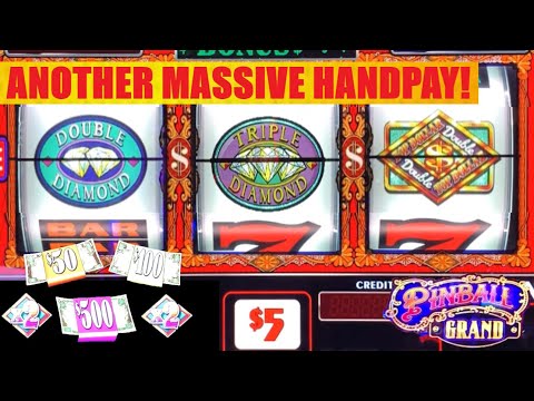 High Limit Slots! Jackpot handpay! $25 Triple Butterfly 7's + Pinball Grand + Double Top Dollar!