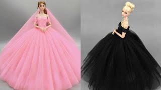 Cómo hacer Ropa para Barbies | Vestidos para Muñecas | Barbie Crafts Es