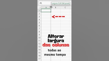 Redimensionar todas as colunas ao mesmo tempo (Dicas Excel VBA)