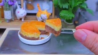 食べられるミニチュア料理 | 世界一小さいプリンケーキ￼ | Miniature Hieu’s Kitchen