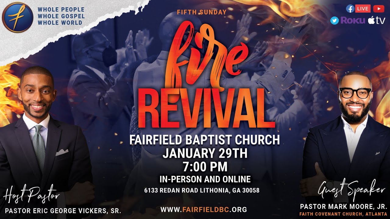 Fifth sunday fire revival pastor mark moore jr youtube
