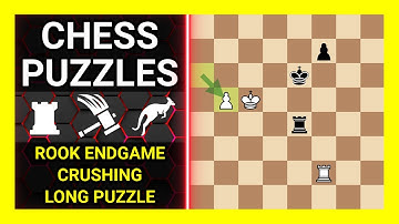 Chess Puzzles to Practice. Themes: Rook endgame, Crushing, Long puzzle. Learn Chess