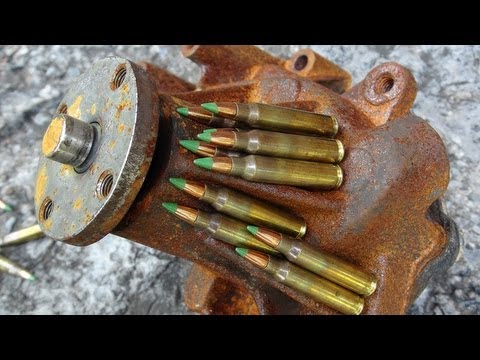 5.56 mm NATO "Green Tip" vs. Chevy Water Pump