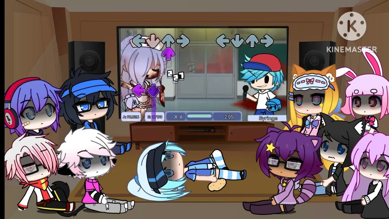 GachaLife Characters React to FNF Gacha Horror V2