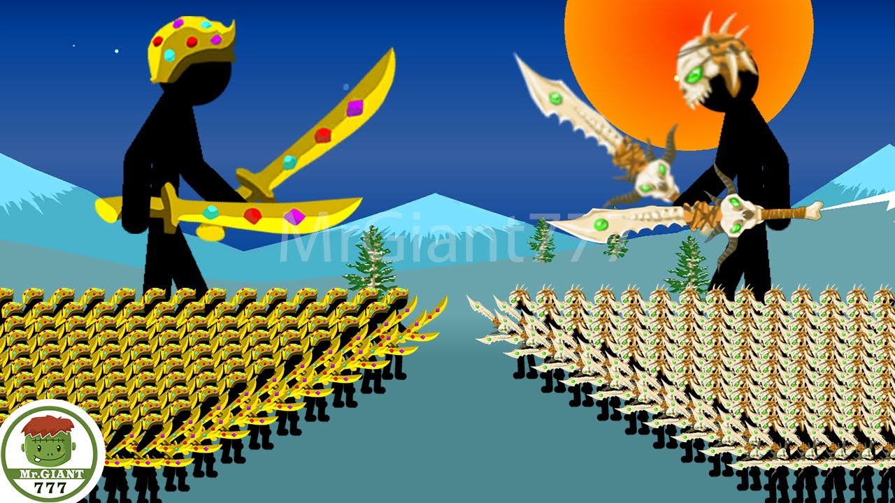 GOLDEN SWORDWRATH VS SWORDWRATH SAVAGE SKIN, GOLDEN SPEARTON | Stick War Legacy Mod | MrGiant777