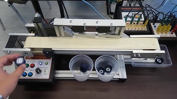 PLC-controlled Conveyor belt for Vision Sensor (Omron FQ2)