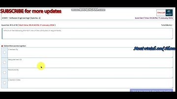 CS605 - Software EngineeringII Quiz No. 4 Live|| Vu Daily Learners || Virtual university of Pakistan