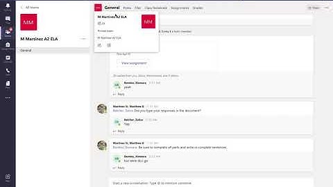 Turning in assignments on Microsoft Teams