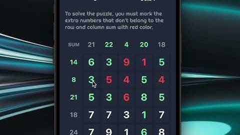 Sumplete: Sum delete - game play intermediate level