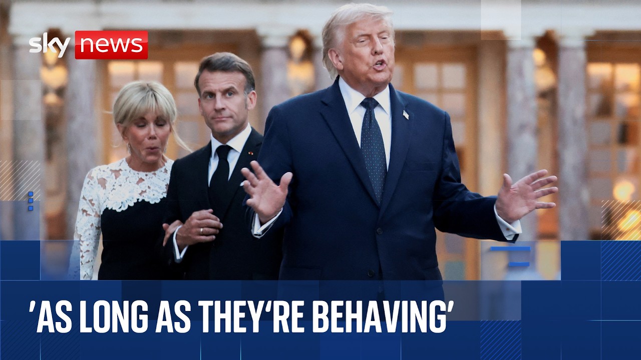 Trump arrives in Versailles for dinner with Macron