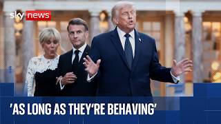 Trump arrives in Versailles for dinner with Macron