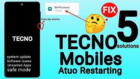 tecno mobiles automatically restarting and switch off  problem solution