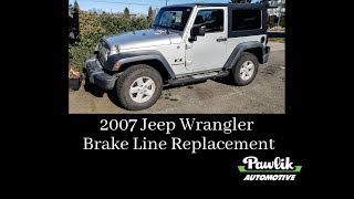 2007 Jeep Wrangler Brake Line Replacement - YouTube