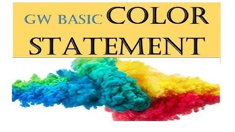 Color Statement GW BASIC| How to use colour statement in gw basic| 10th class computer gw basic