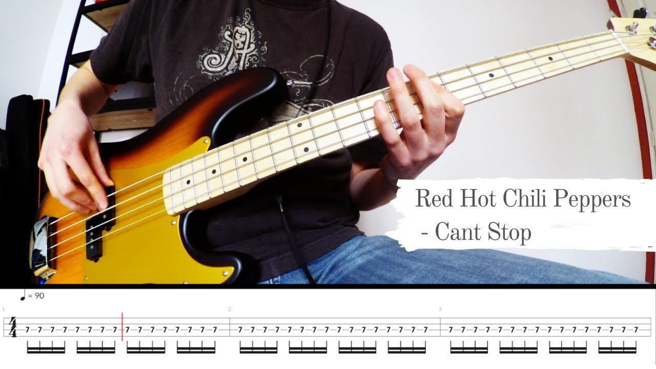 Red Hot Chili Peppers - Can't Stop - Bass Cover & Tabs - YouTube.
