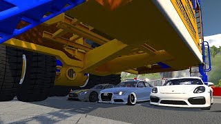 GIANT MACHINE vs CARS - CRASHES COMPILATION - BeamNG Drive #60