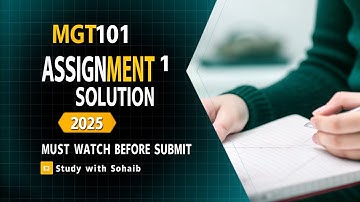 Mgt101 Assignment 1 Solution 100 % Marks | Mgt101 Today Assignment | Study With Sohaib 