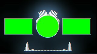 Audio Spectrum Visualizer Green Screen 4K 2020 | Visualizer with End Screen and Round Line Bars