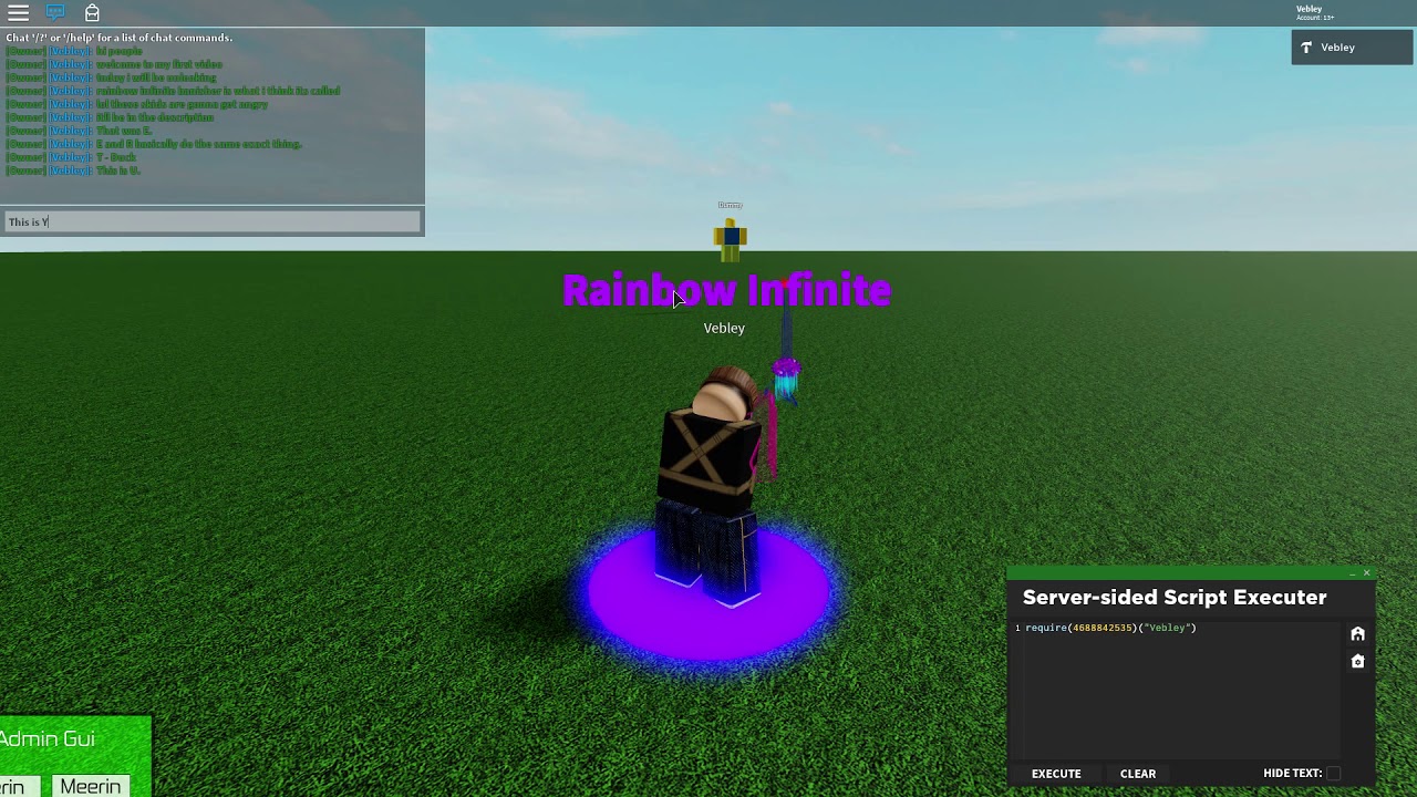 Script Showcase 1 Rainbow Infinite Banisher Youtube - roblox script showcase rainbow infinite youtube