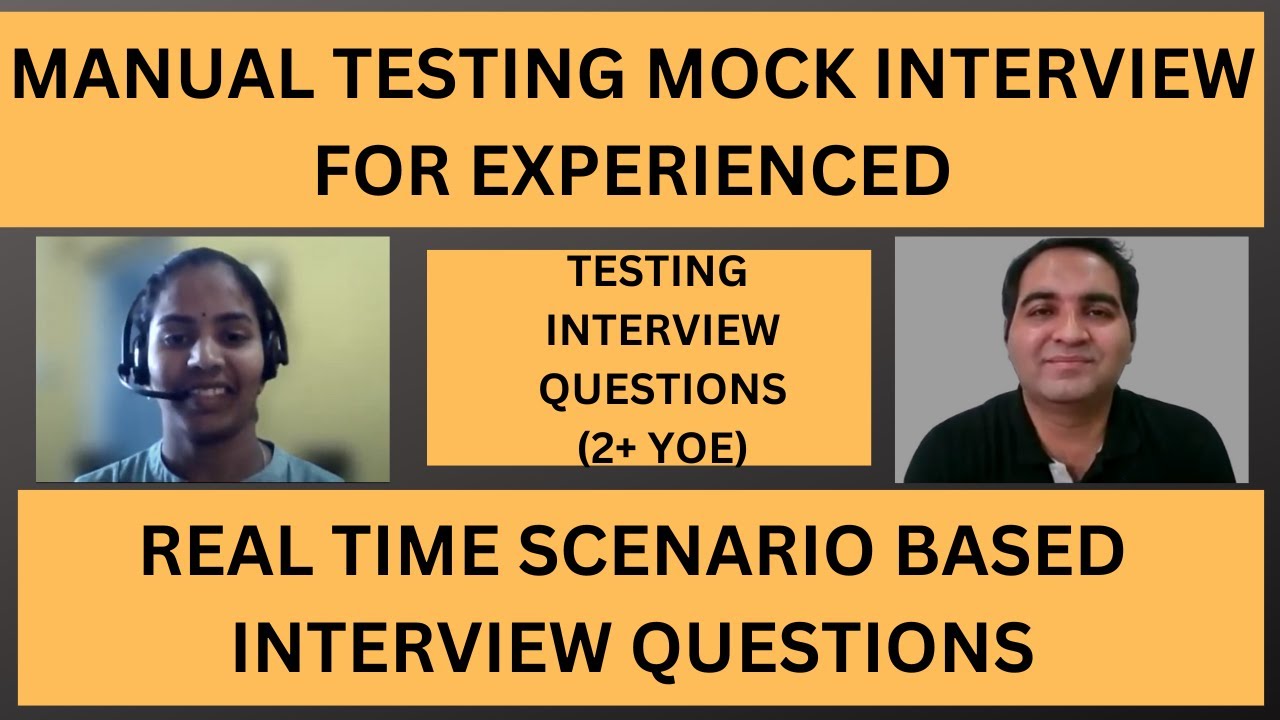 Manual Testing Interview Questions And Answers Manual Testing Mock 