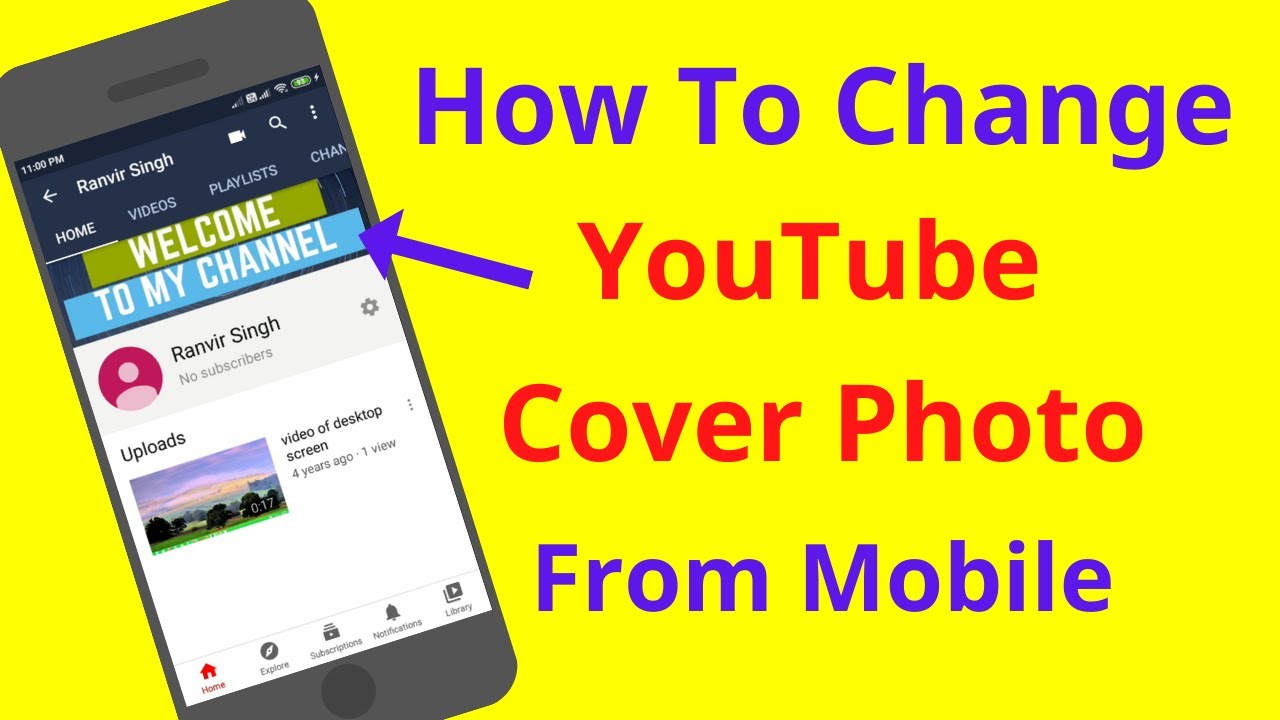 How to Change YouTube Background Photo | Channel Art | Cover Photo | Banner  Image on Android & ios - YouTube