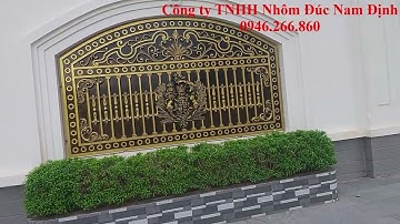 Cổng nhôm đúc bền đẹp sang trọng tại Hải Dương