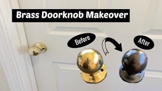Brass Doorknob makeover// How to Spray Paint Hardware