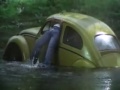 Girl Drives Beetle Into a Lake