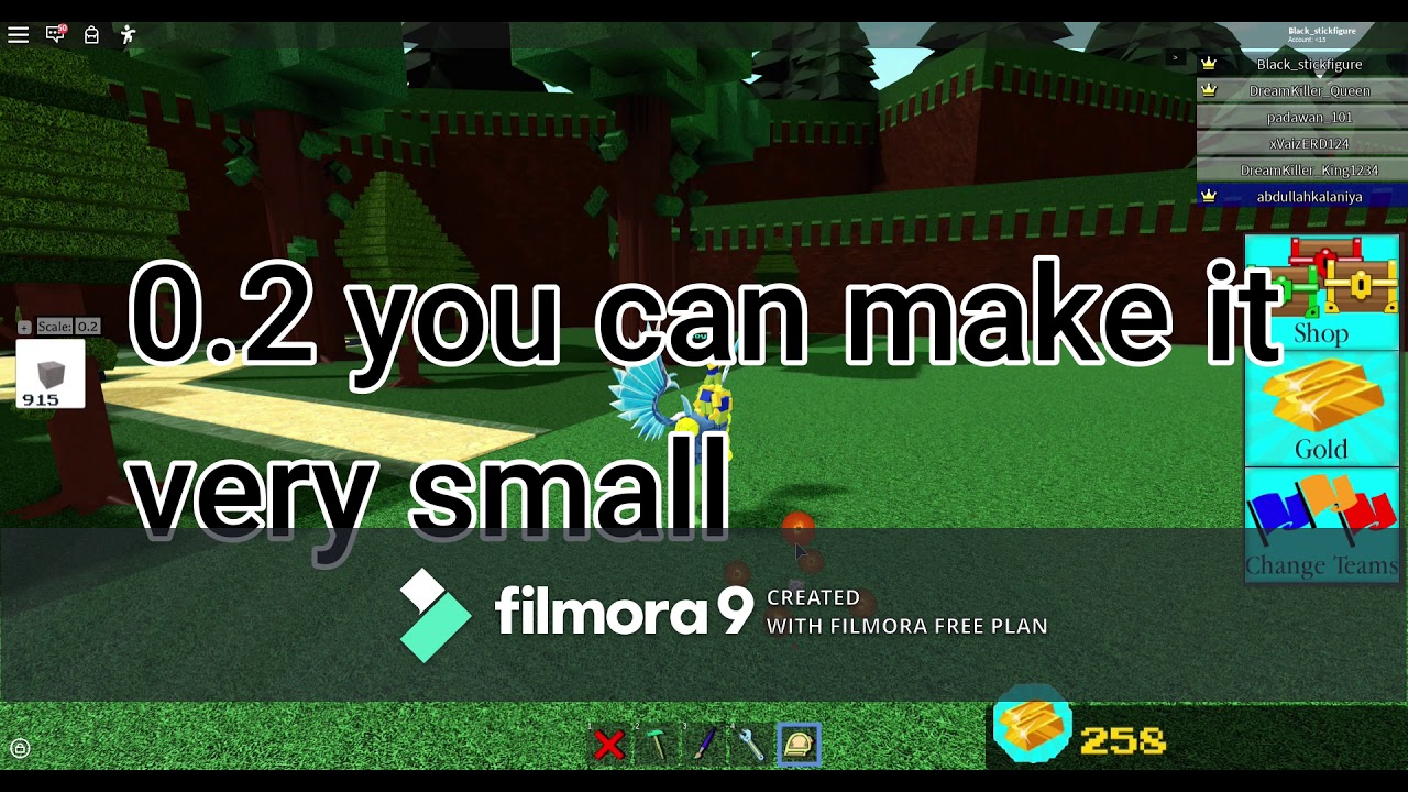 Roblox scaling tool tutorial build a boat for treasure YouTube