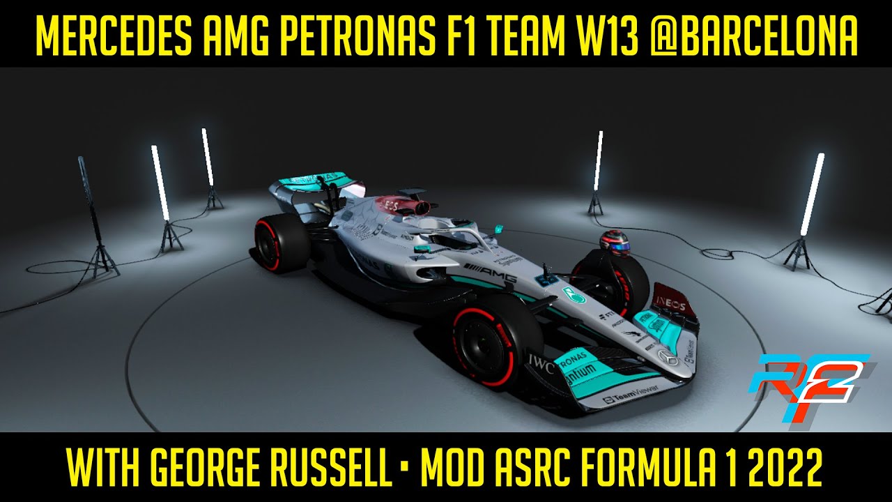 rFactor2] Mercedes-AMG Petronas F1 Team W13 @ Circuit de  Barcelona-Catalunya with George Russell - YouTube