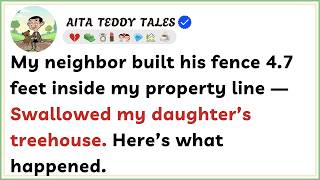 |FULL STORY| My neighbor built his fence 4.7 feet inside my property line—swallowed my daughter's...