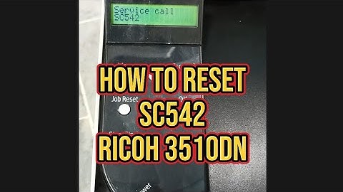 Error SC542 Ricoh MP 3510DN