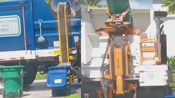 Labrie Automizer Sideloader & Mack LR McNeilus ZR Garbage Trucks