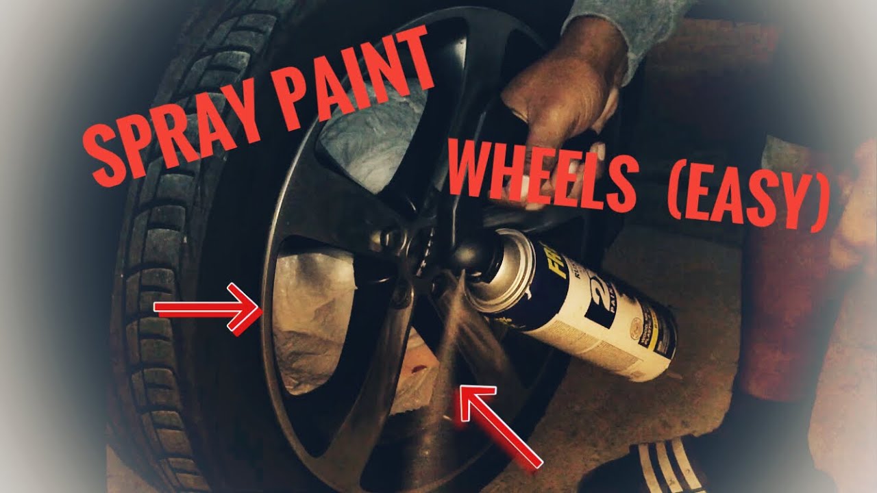 SPRAY PAINT WHEELS On a Dodge Charger (EASY) YouTube