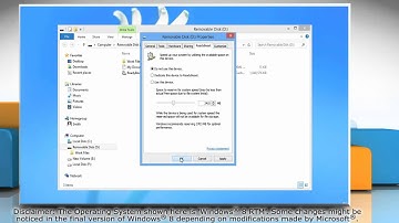 How to Set/Disable Readyboost for a USB drive on Windows® 8
