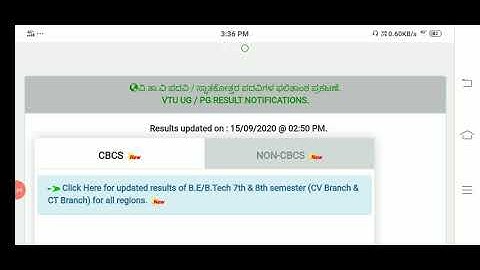 VTU update : BE/BTECH  7TH AND 8TH RESULTS OUT ( CV AND CT)