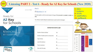 Ready for A2 key for Schools - Listening Part 2 - Test 6 (Transcript + Key)