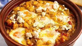 Baked Eggs in Greek Gigante Beans | Easy One-Pan Greek Dinner | Everyday Gourmet 2026 screenshot 1