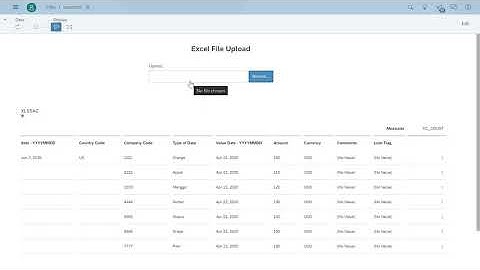 SAP Analytics Cloud Excel File Upload Custom Widget