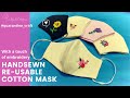 D.I.Y. HAND-SEWN RE-USABLE COTTON MASK