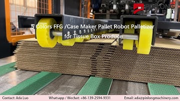 5 Colors FFG /Case Maker Pallet Robot Palletizer for Tissue Box Produce