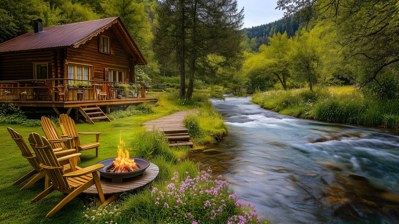 Fresh Forest Morning Sounds 🌿 Relaxing River & Birds Chirping