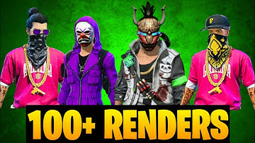 Free Fire Character Png Pack || 100+ Hd & Unique Render || FF Render Pack