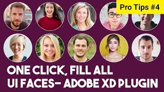 UI Faces | Plugin to add profile pages with one click | Learn adobe XD in hindi TIP-4