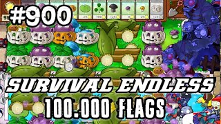 Plants vs Zombies Survival Endless 100000 Flags Part 900 | 17980 - 18000 Flags